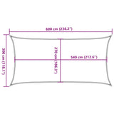 Voile d'ombrage 160 g/m² Blanc 3x6 m PEHD