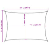 Voile d'ombrage 160 g/m² Blanc 6x8 m PEHD