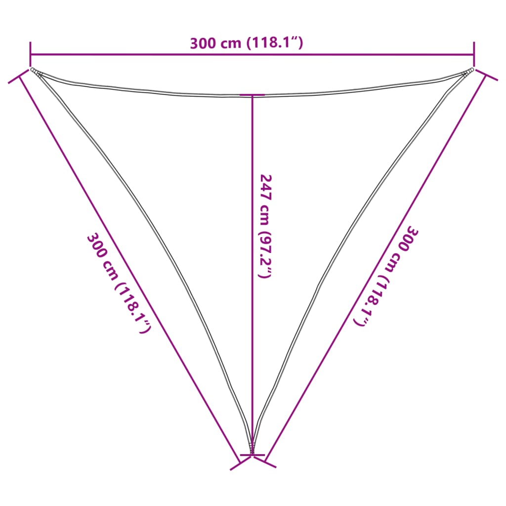 Voile d'ombrage 160 g/m² Blanc 3x3x3 m PEHD