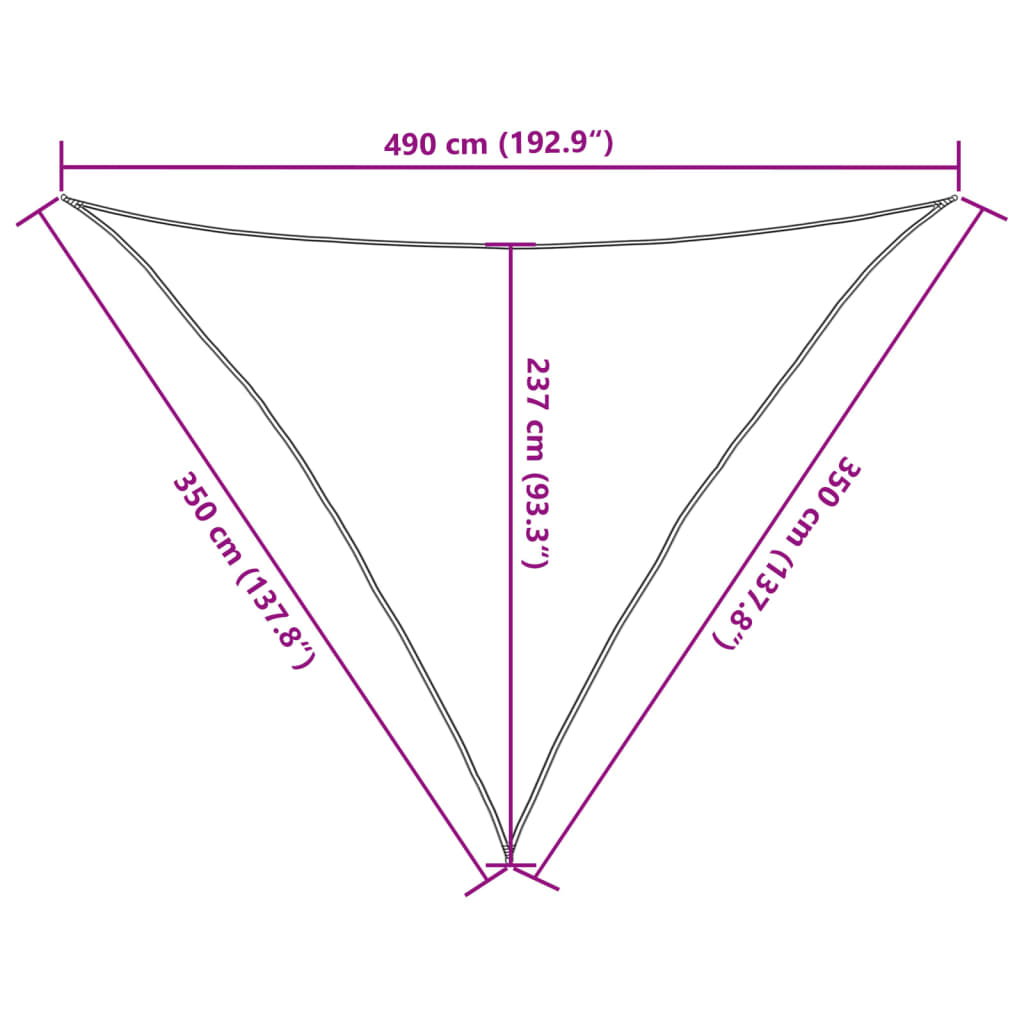 Voile d'ombrage 160 g/m² Blanc 3,5x3,5x4,9 m PEHD