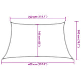 Voile d'ombrage 160 g/m² Blanc 3/4x2 m PEHD