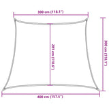 Voile d'ombrage 160 g/m² Blanc 3/4x3 m PEHD