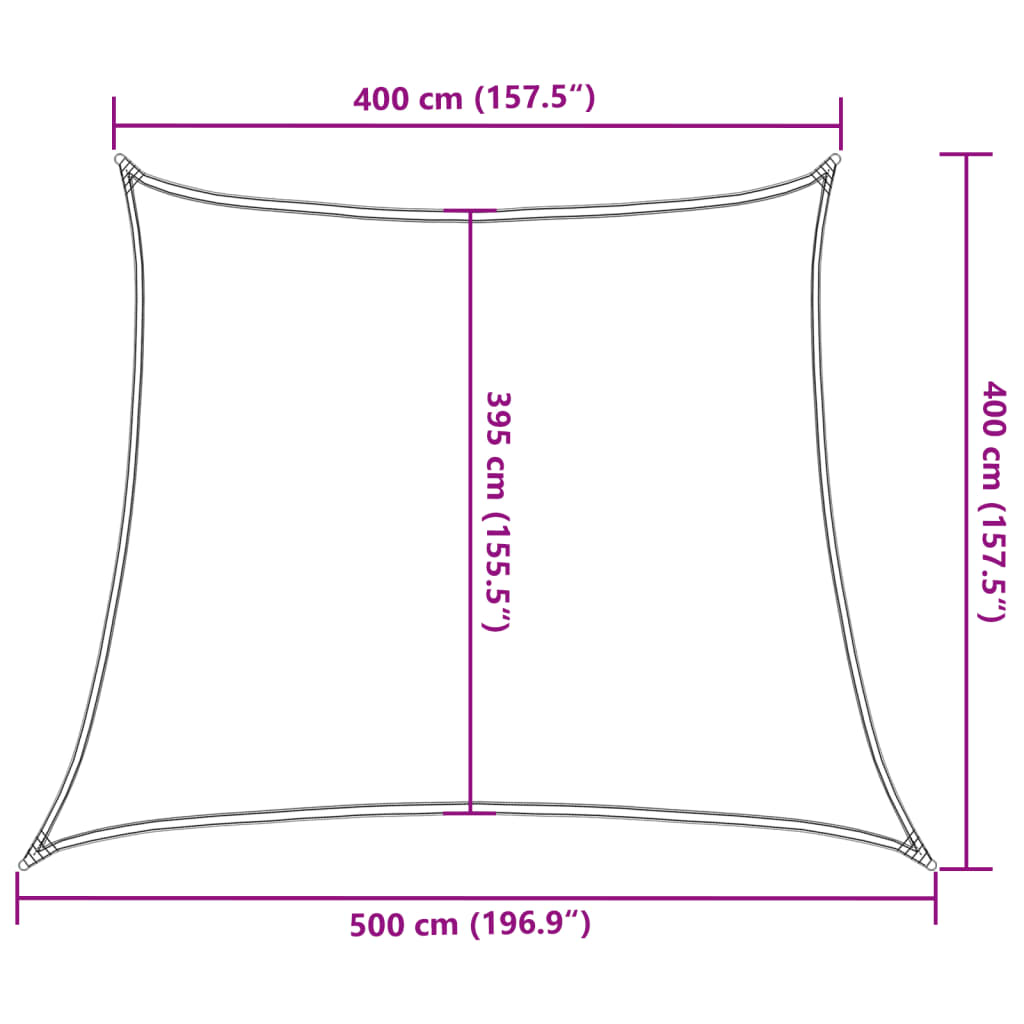 Voile d'ombrage 160 g/m² Blanc 4/5x4 m PEHD