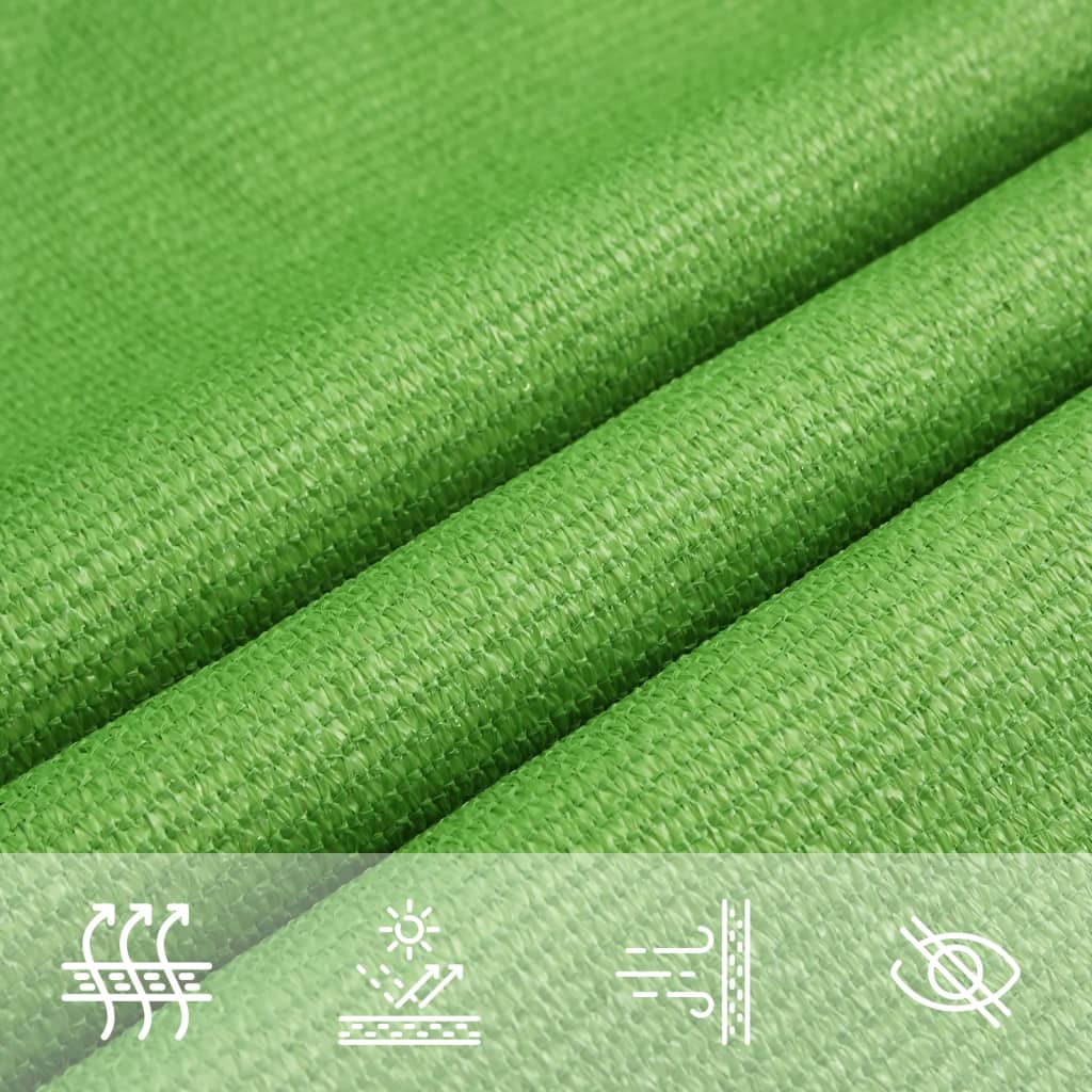 Voile d'ombrage 160 g/m² Vert clair 2x2 m PEHD