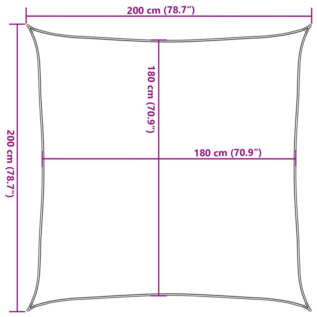 Voile d'ombrage 160 g/m² Vert clair 2x2 m PEHD