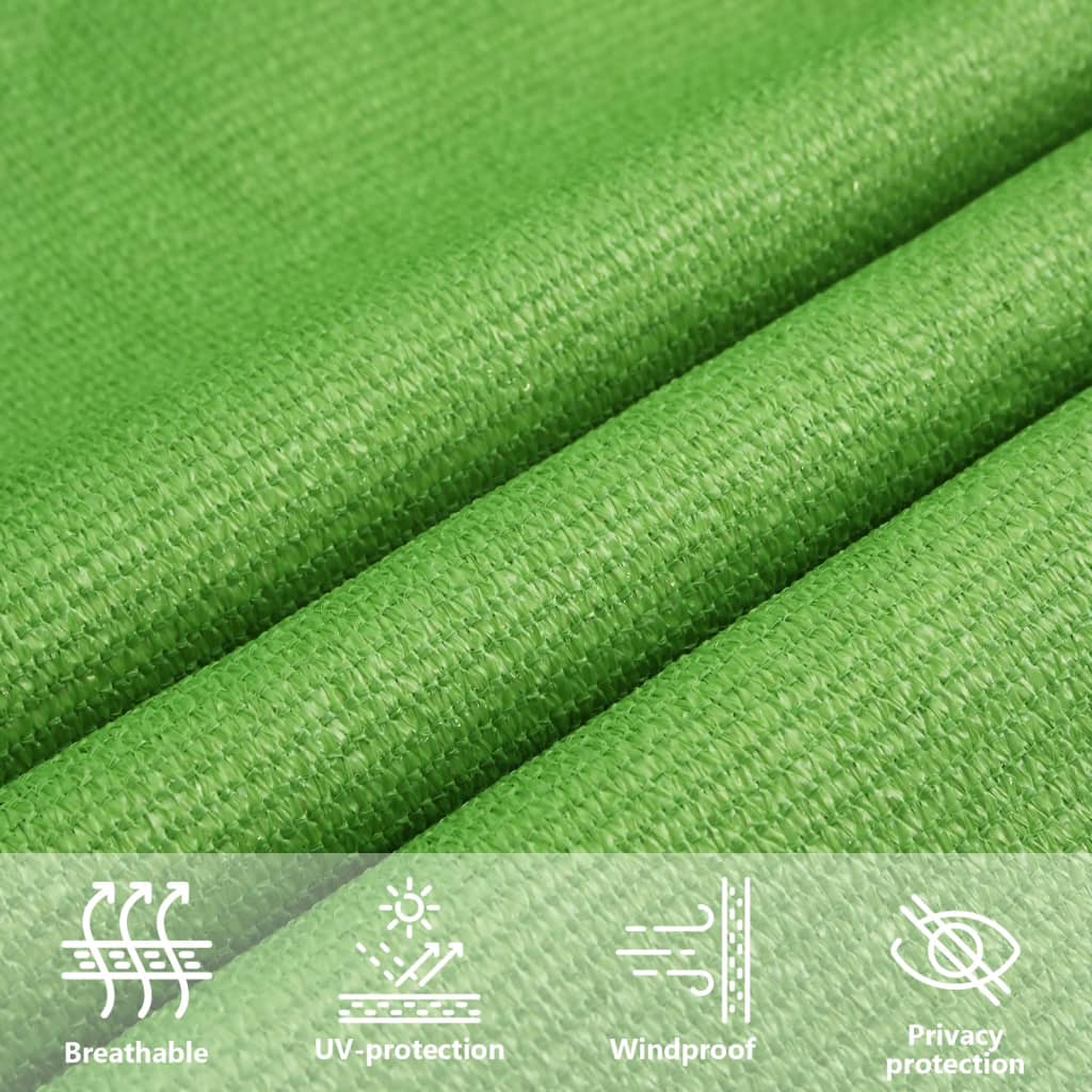 Voile d'ombrage 160 g/m² Vert clair 2x2 m PEHD