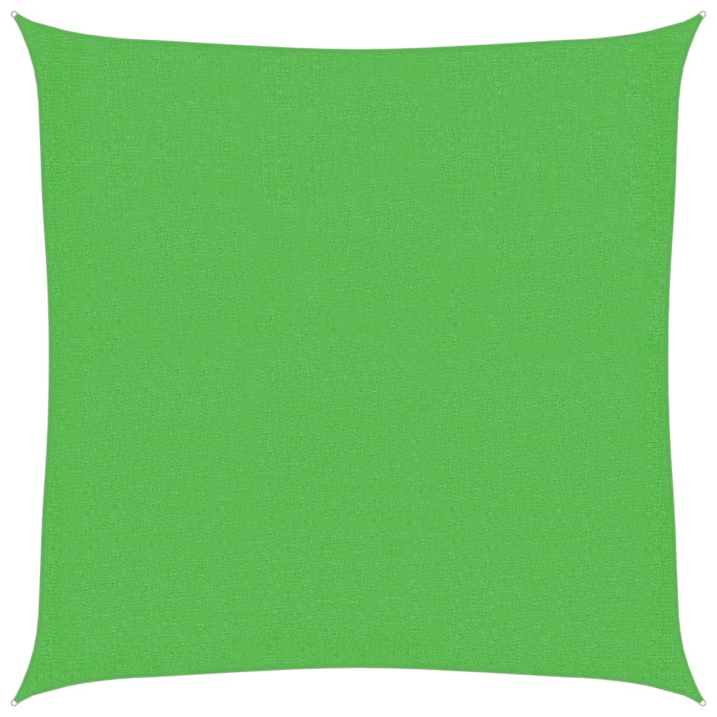 Voile d'ombrage 160 g/m² Vert clair 3,6x3,6 m PEHD