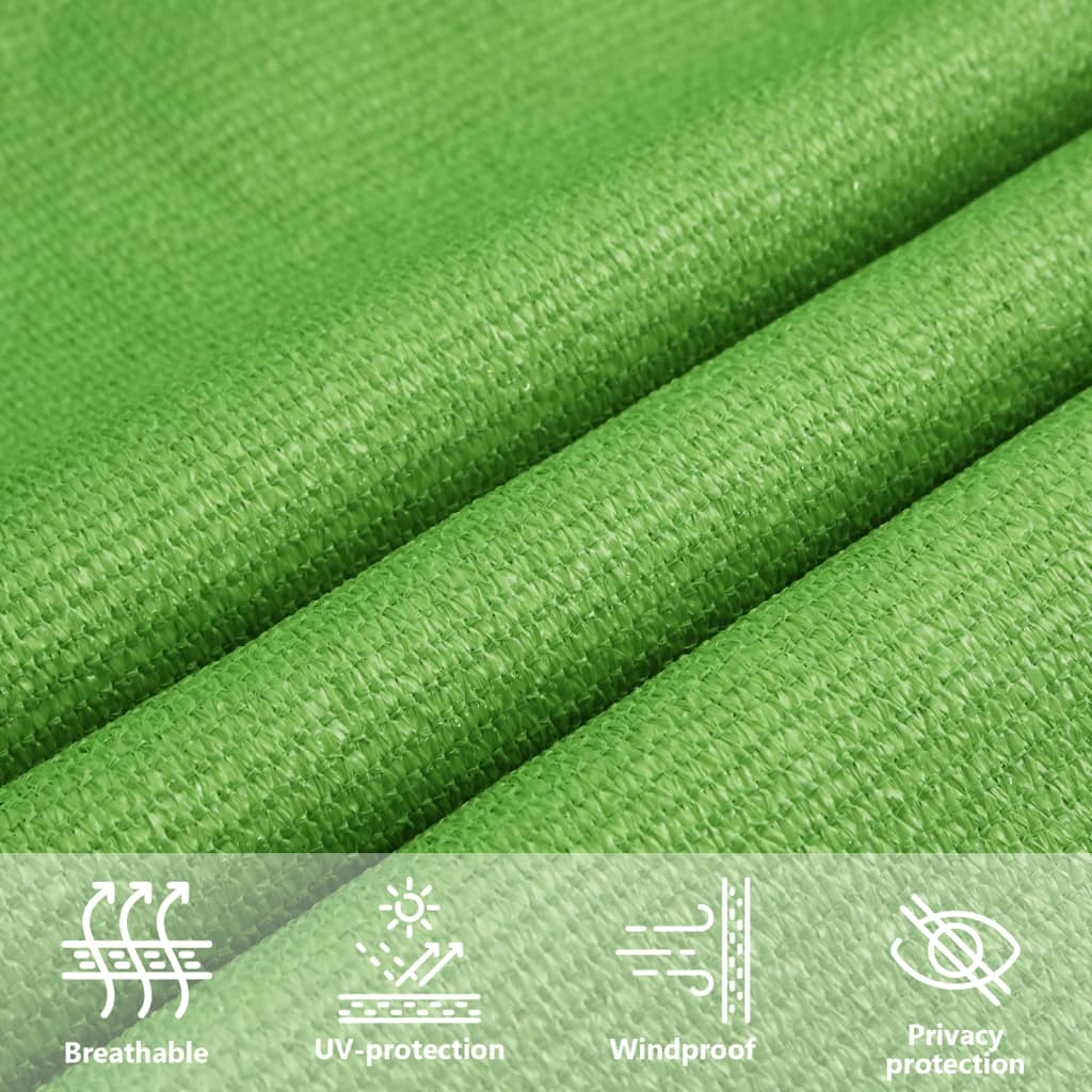 Voile d'ombrage 160 g/m² Vert clair 4,5x4,5 m PEHD