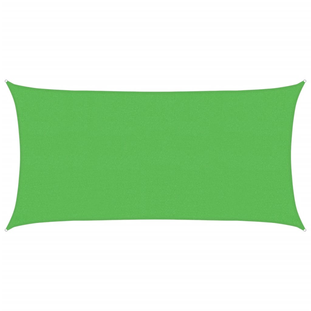 Voile d'ombrage 160 g/m² rectangulaire vert clair 2x3,5 m PEHD