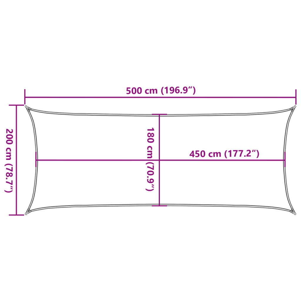 Voile d'ombrage 160 g/m² Vert clair 2x5 m PEHD