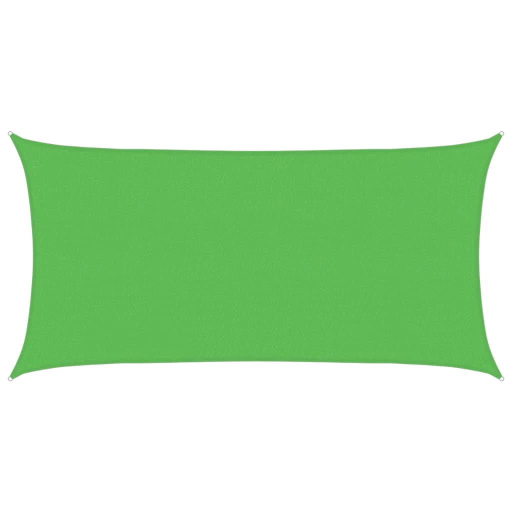 Voile d'ombrage 160 g/m² rectangulaire vert clair 2,5x5 m PEHD