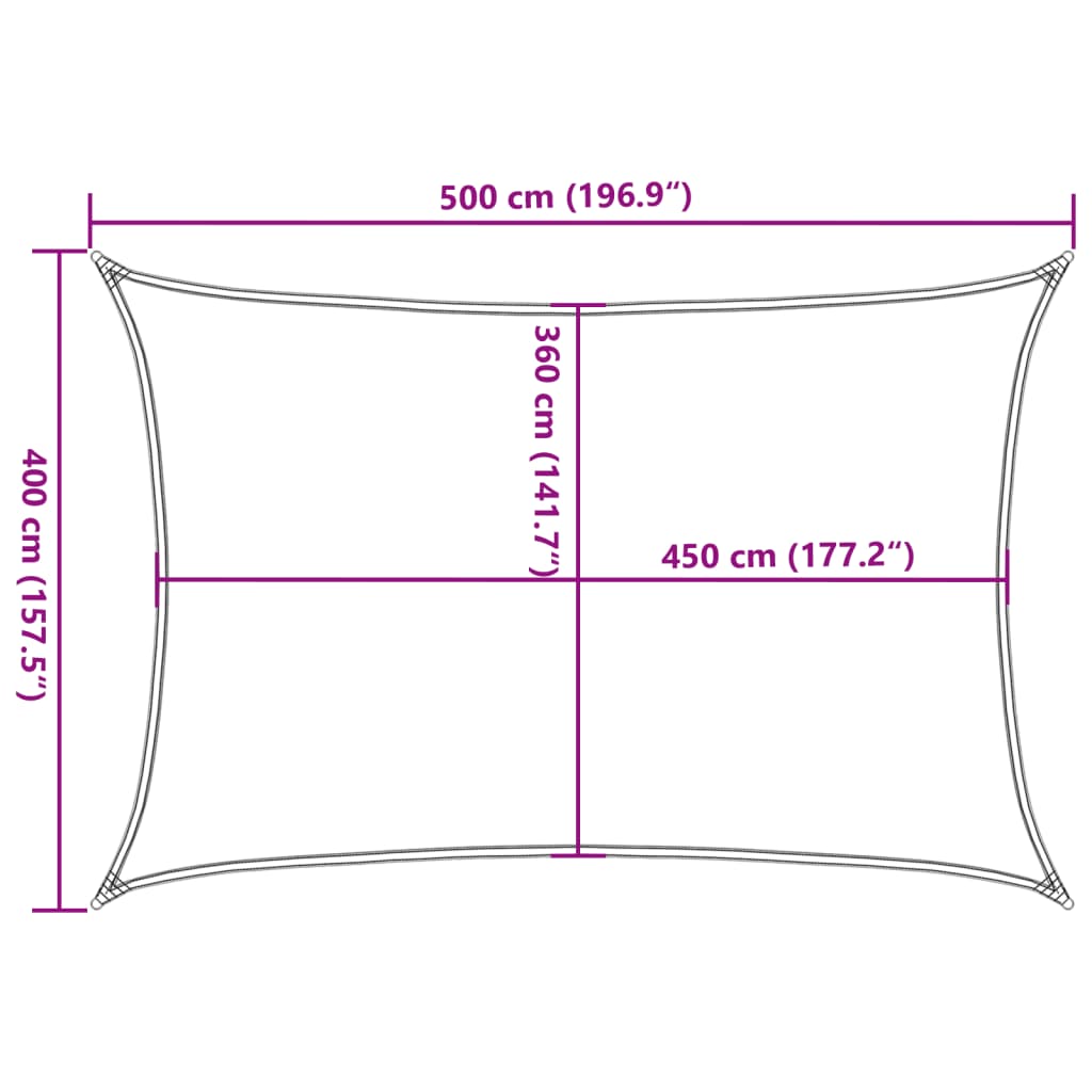 Voile d'ombrage 160 g/m² Vert clair 4x5 m PEHD