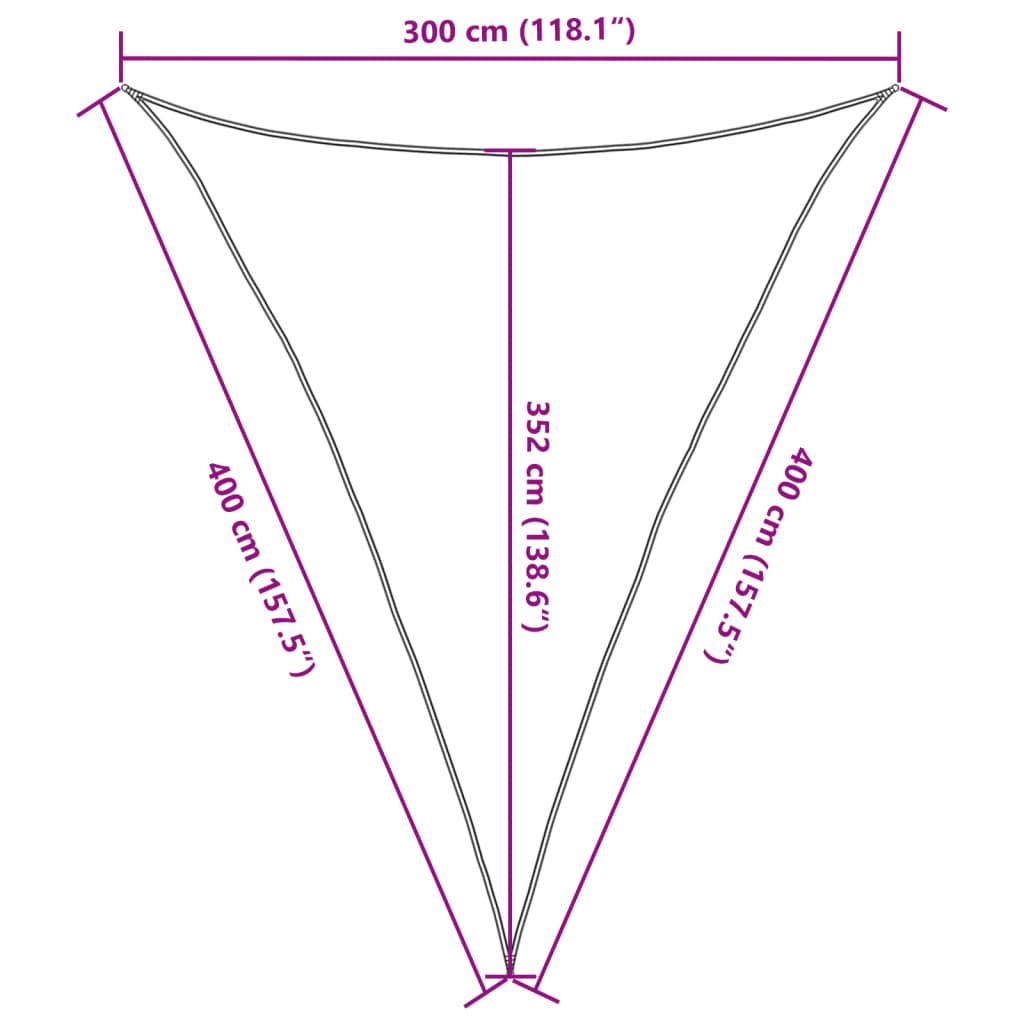 Voile d'ombrage 160 g/m² Vert clair 3x4x4 m PEHD