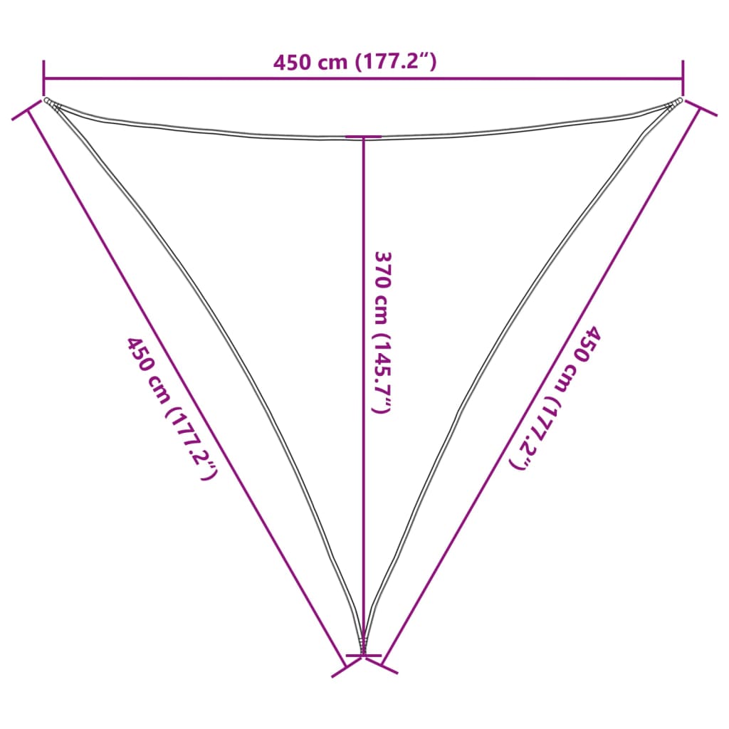 Voile d'ombrage 160 g/m² Vert clair 4,5x4,5x4,5 m PEHD