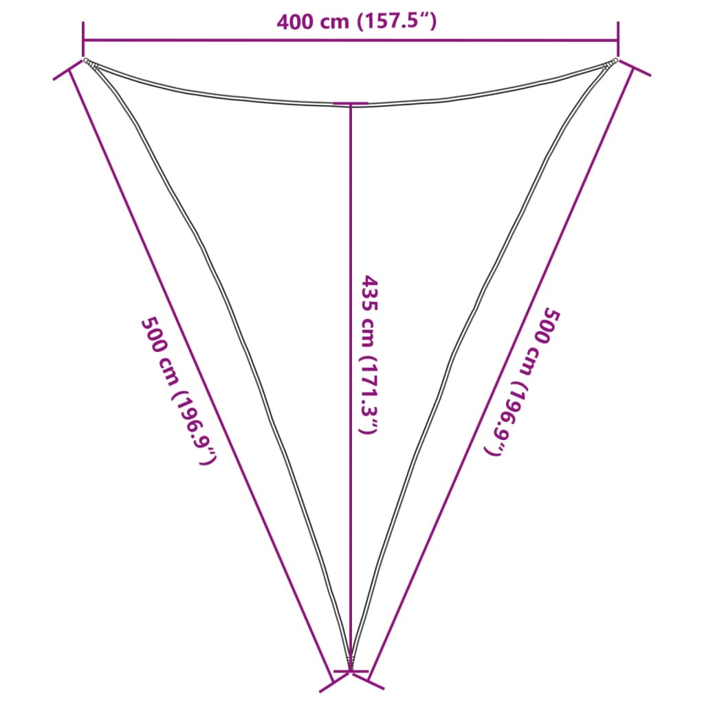 Voile d'ombrage 160 g/m² Vert clair 4x5x5 m PEHD