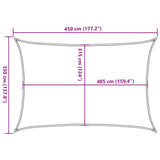 Voile d'ombrage 160g/m² rectangulaire terre cuite 3,5x4,5m PEHD