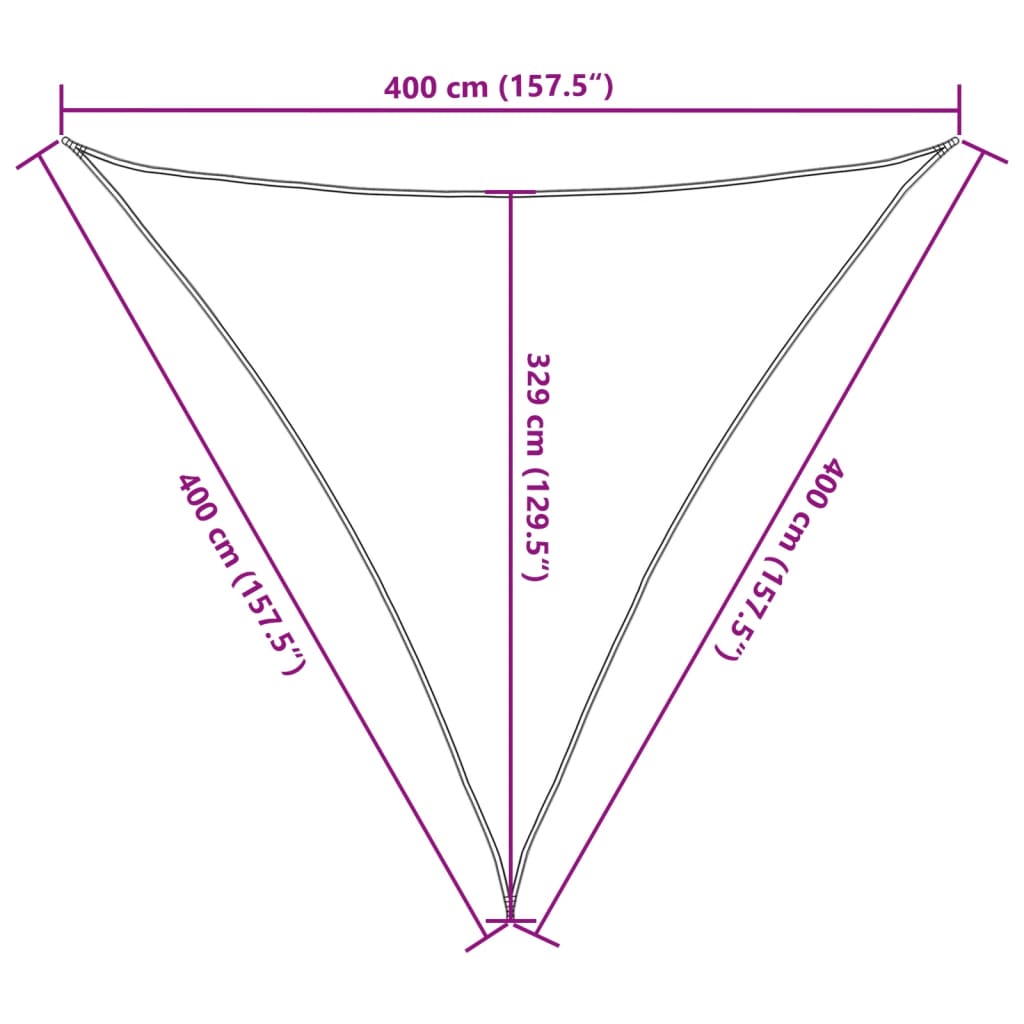 Voile d'ombrage 160 g/m² Terre cuite 4x4x4 m PEHD