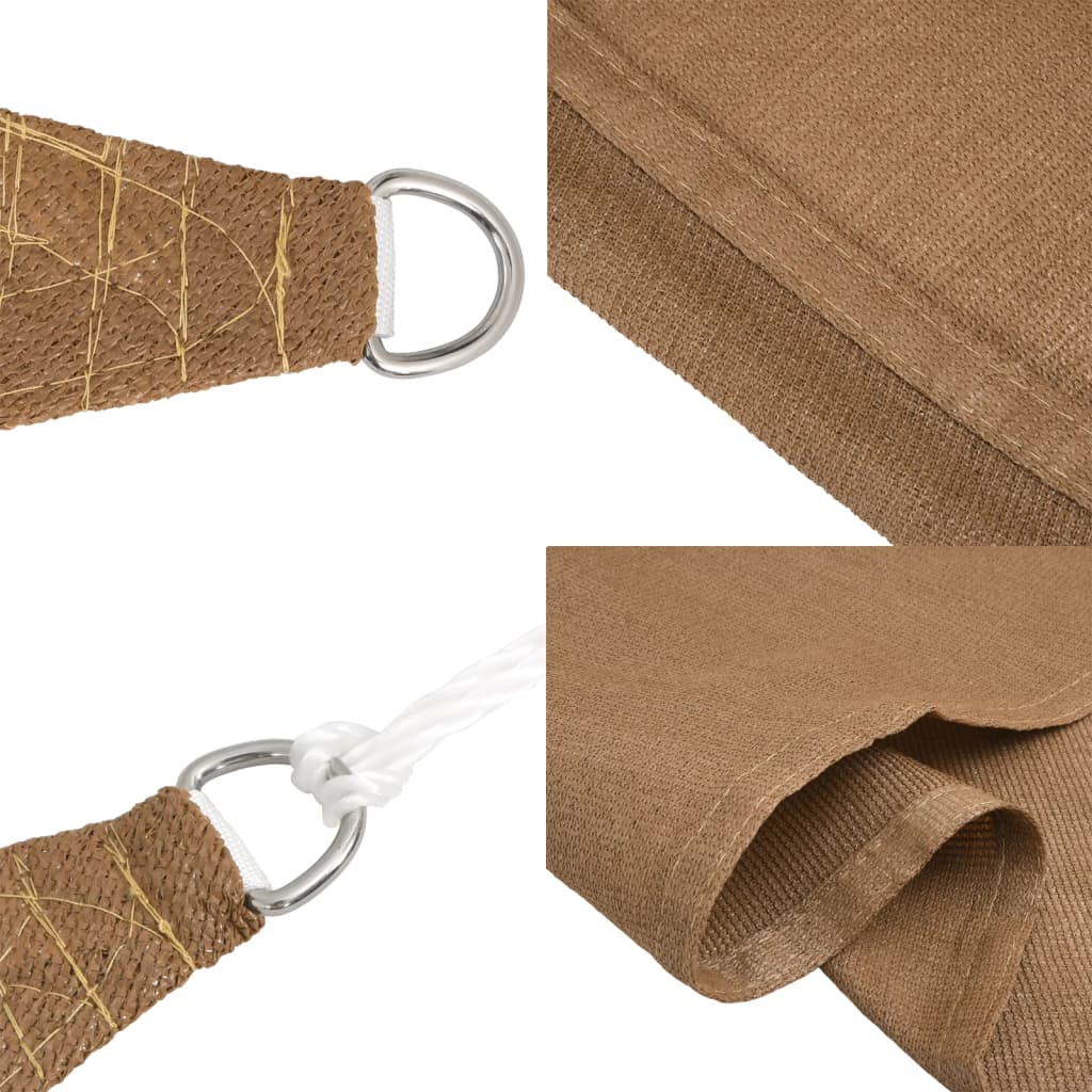 Voile d'ombrage 160 g/m² Taupe 2,5x2,5 m PEHD