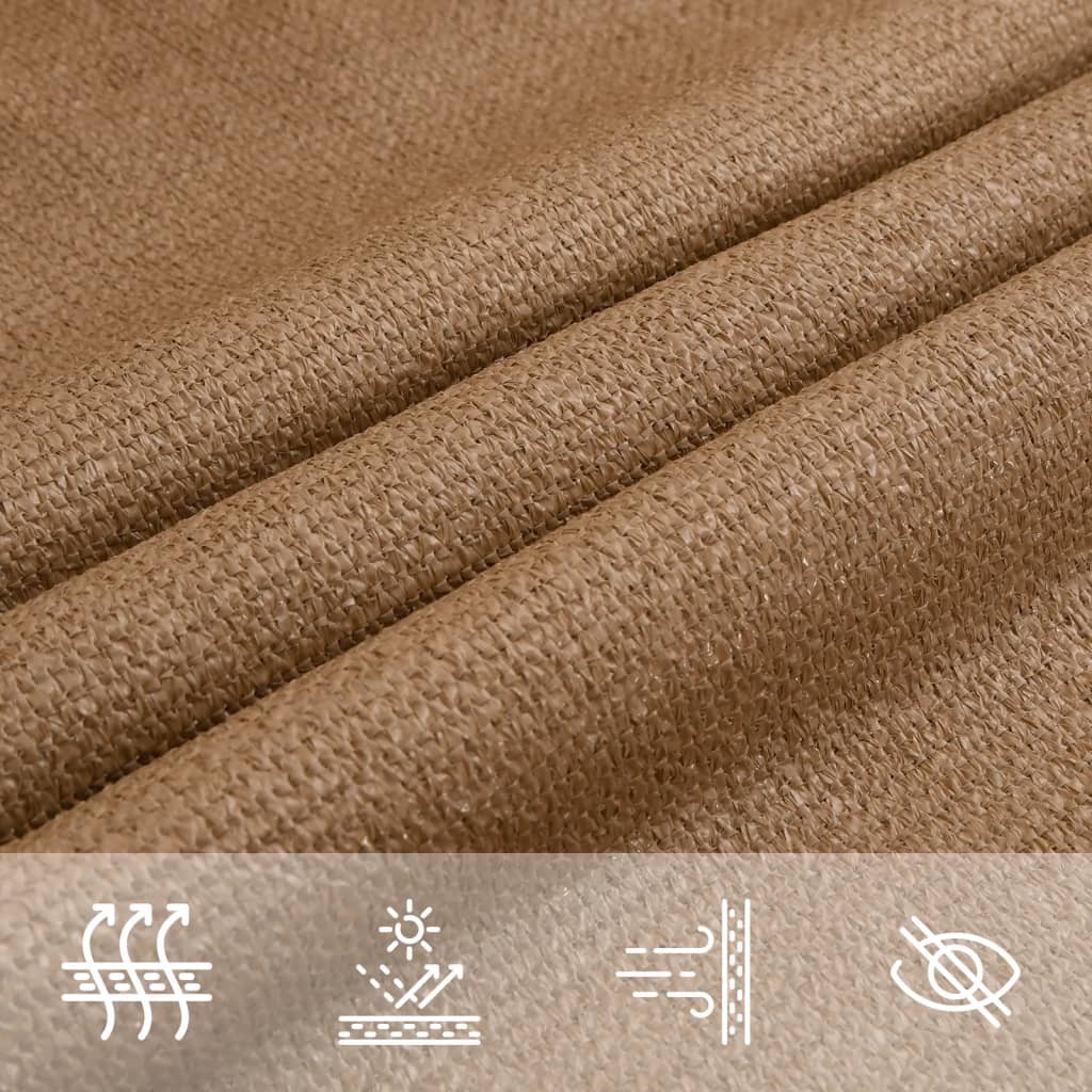 Voile d'ombrage 160 g/m² Taupe 3x3 m PEHD