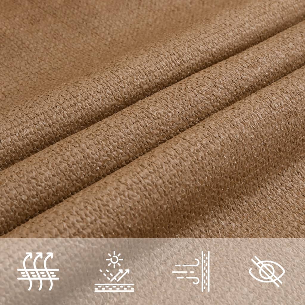 Voile d'ombrage 160 g/m² Taupe 4x4 m PEHD