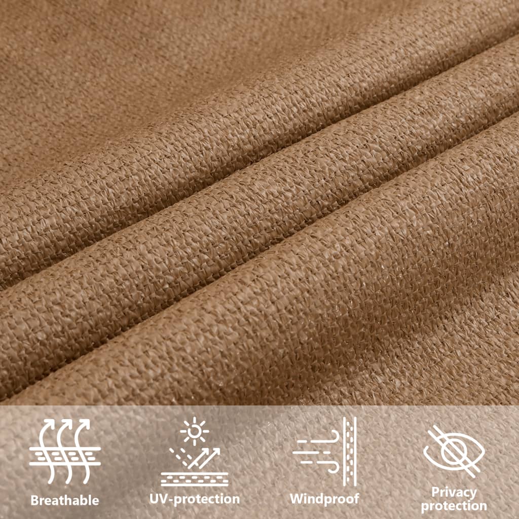 Voile d'ombrage 160 g/m² Taupe 2x3,5 m PEHD