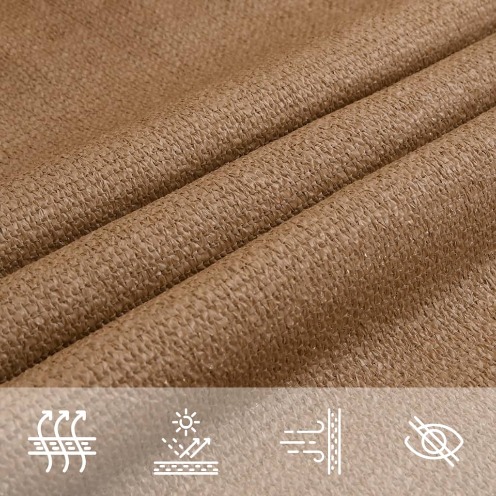 Voile d'ombrage 160 g/m² Taupe 2x4 m PEHD