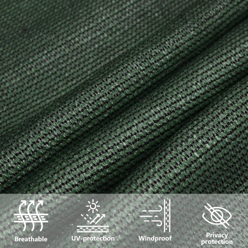 Voile d'ombrage 160 g/m² Vert foncé 2x2 m PEHD