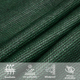 Voile d'ombrage 160 g/m² Vert foncé 2x2 m PEHD