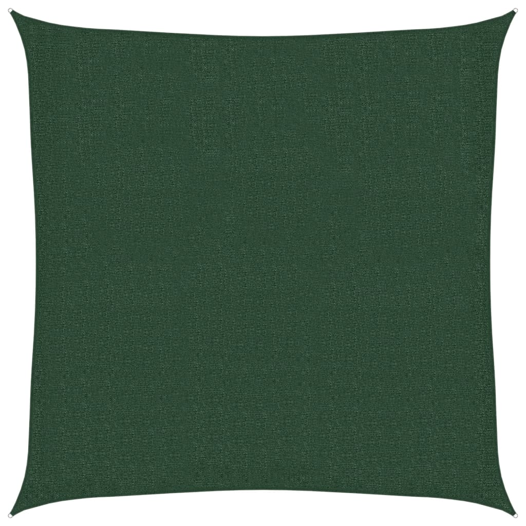 Voile d'ombrage 160 g/m² Vert foncé 2,5x2,5 m PEHD