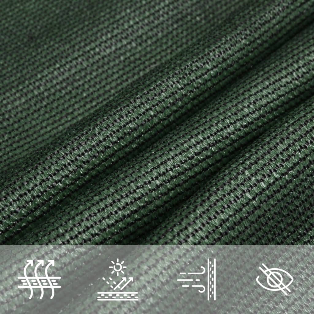 Voile d'ombrage 160 g/m² Vert foncé 2,5x2,5 m PEHD