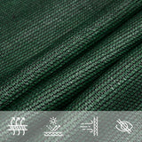 Voile d'ombrage 160 g/m² Vert foncé 2,5x2,5 m PEHD