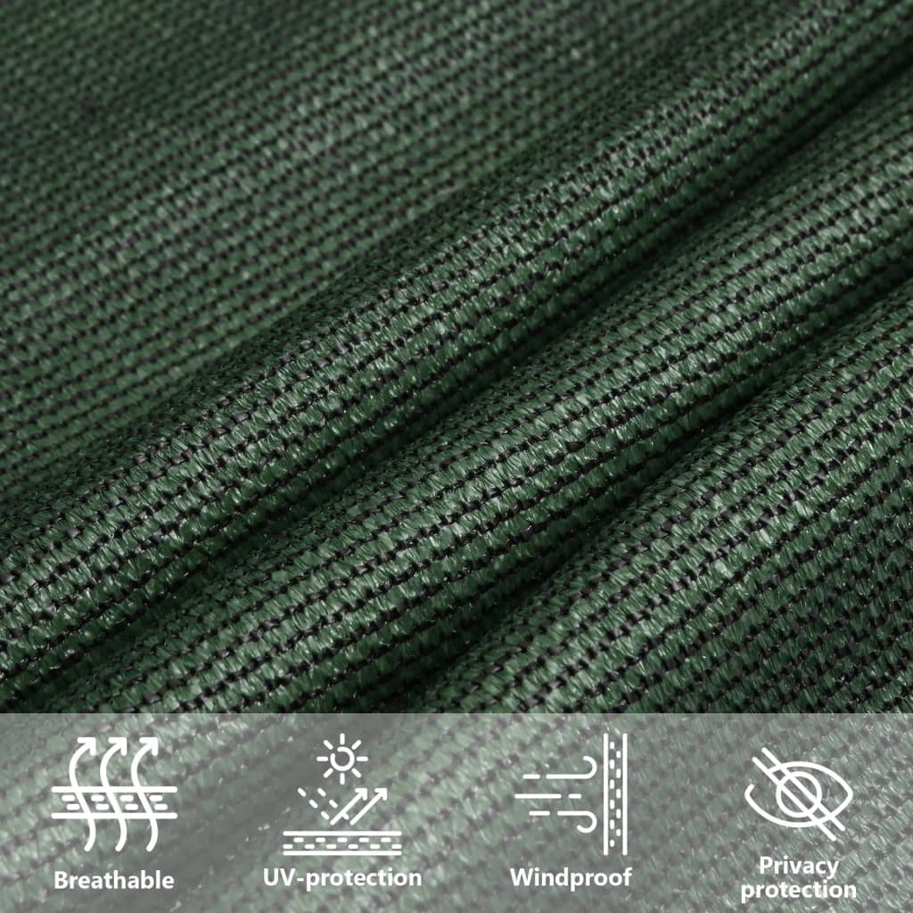 Voile d'ombrage 160 g/m² Vert foncé 2,5x2,5 m PEHD