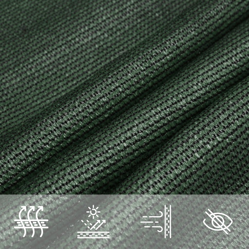 Voile d'ombrage 160 g/m² Vert foncé 3x4,5 m PEHD