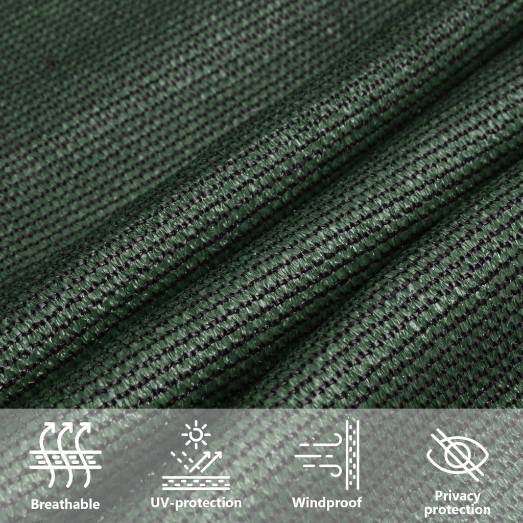 Voile d'ombrage 160 g/m² Vert foncé 3x4,5 m PEHD