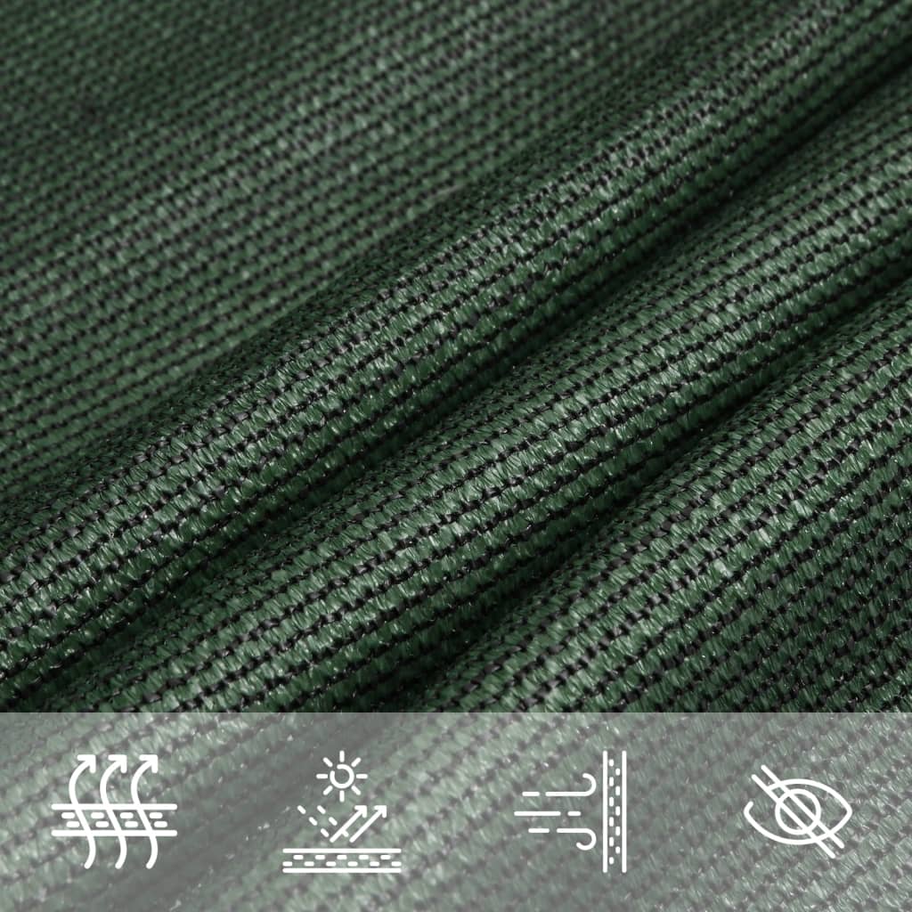 Voile d'ombrage 160 g/m² Vert foncé 3,5x3,5x4,9 m PEHD