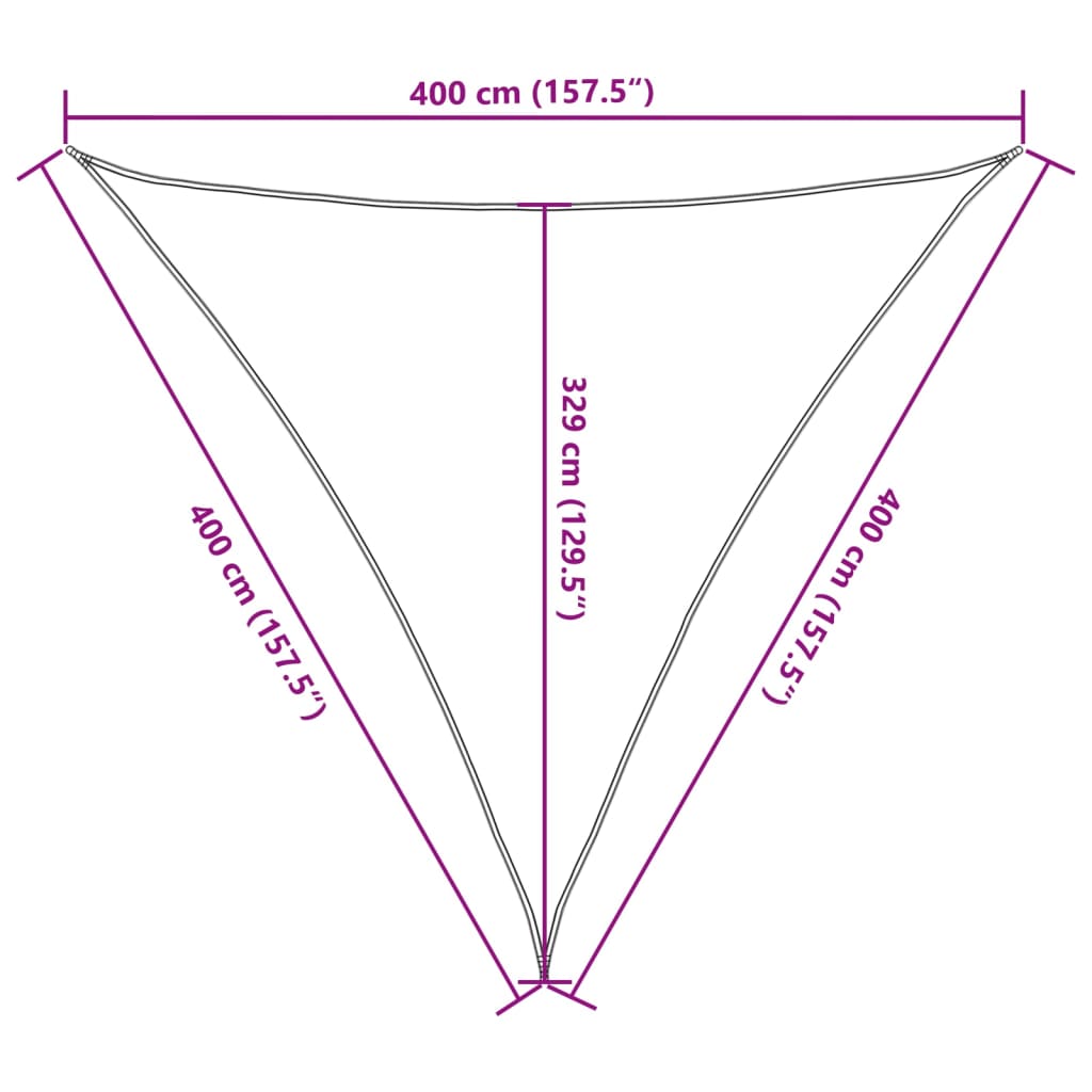 Voile d'ombrage 160 g/m² Vert foncé 4x4x4 m PEHD