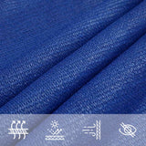 Voile d'ombrage 160 g/m² carré bleu 4x4 m PEHD