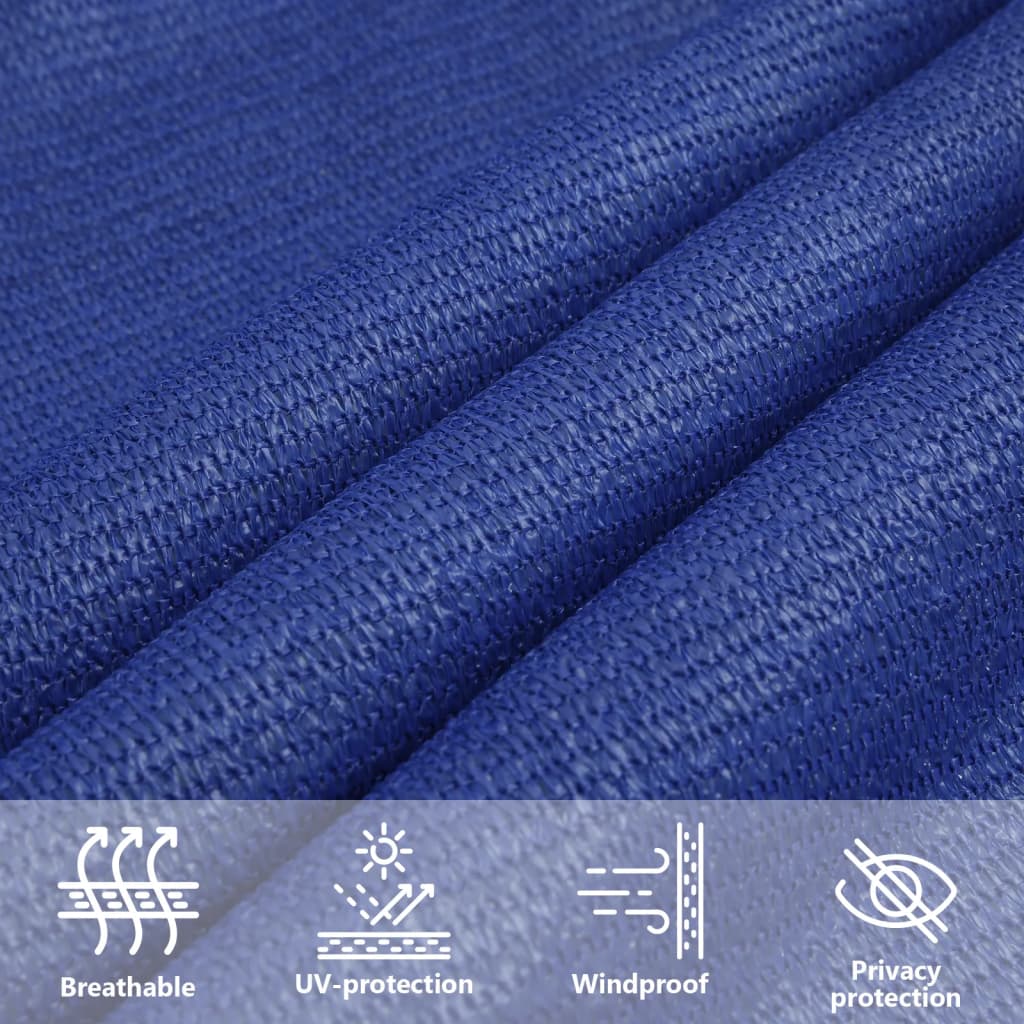 Voile d'ombrage 160 g/m² carré bleu 4x4 m PEHD