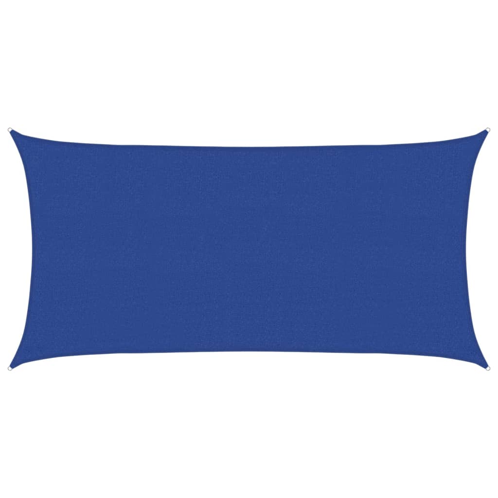 Voile d'ombrage 160 g/m² rectangulaire bleu 2,5x5 m PEHD