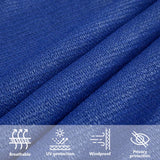 Voile d'ombrage 160 g/m² rectangulaire bleu 2,5x5 m PEHD