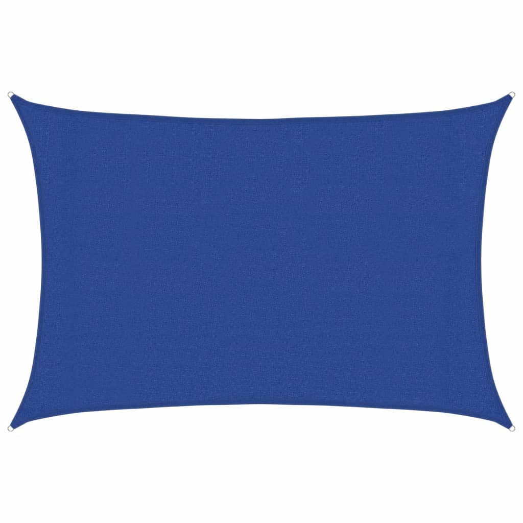 Voile d'ombrage 160 g/m² rectangulaire bleu 3x4 m PEHD