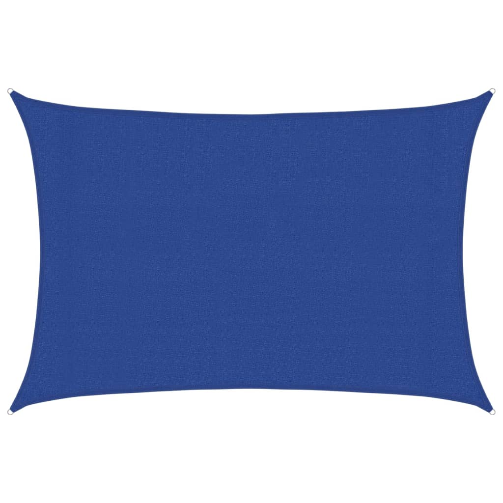 Voile d'ombrage 160 g/m² rectangulaire bleu 3x5 m PEHD