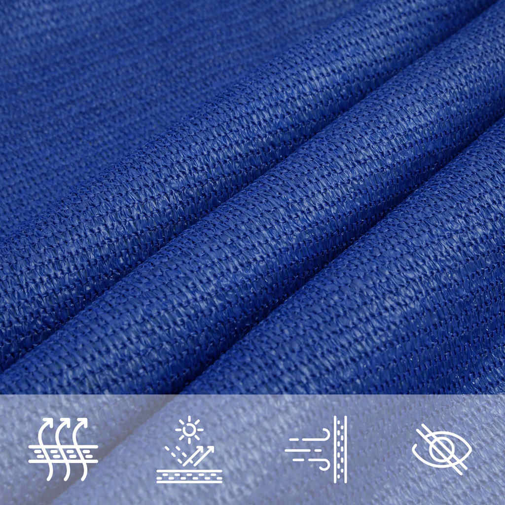 Voile d'ombrage 160g/m² rectangulaire bleu 3,5x4,5 m PEHD