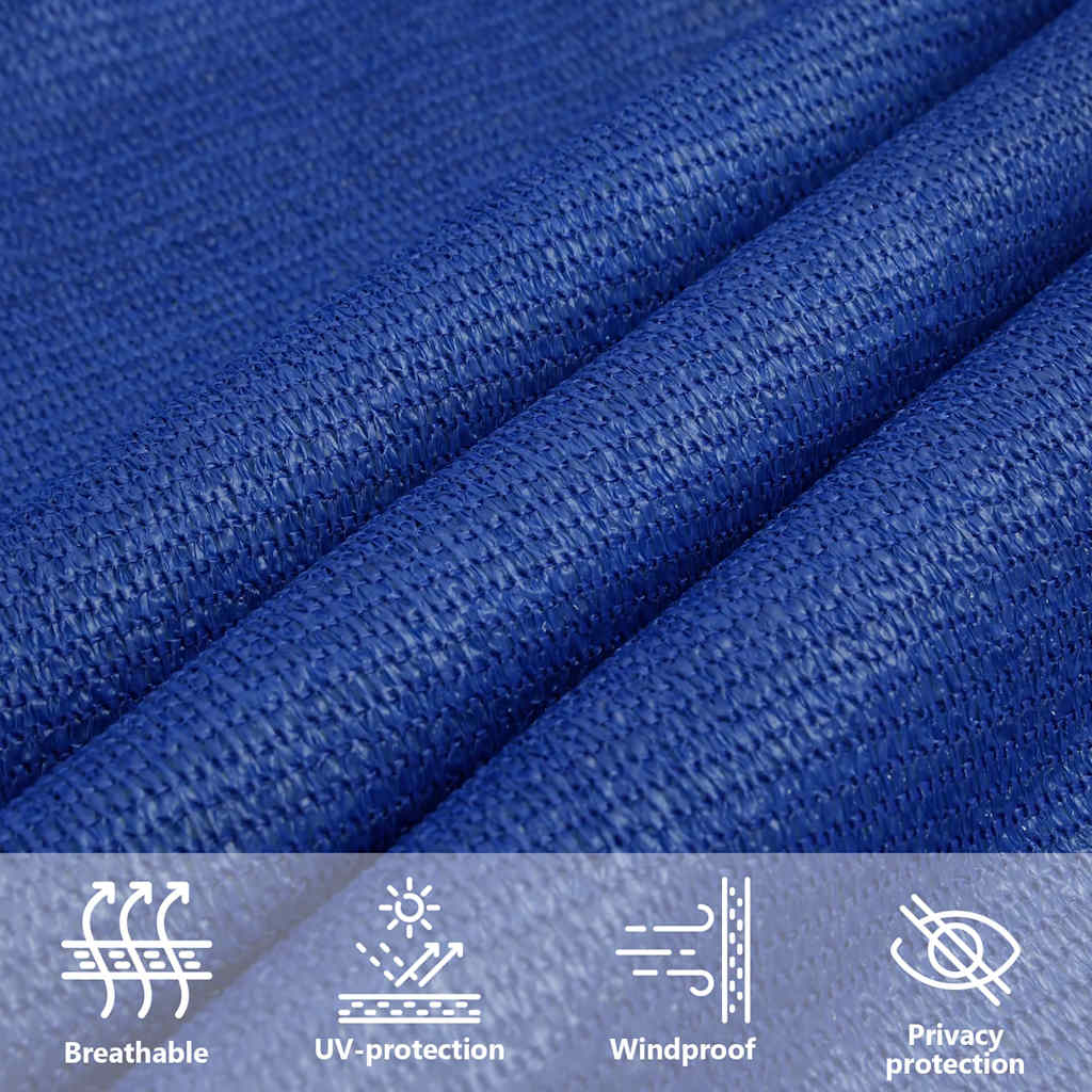 Voile d'ombrage 160g/m² rectangulaire bleu 3,5x4,5 m PEHD