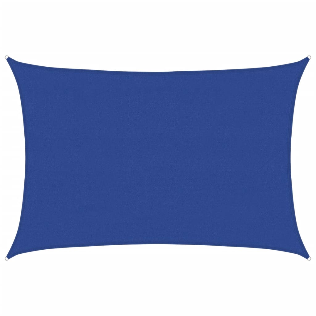 Voile d'ombrage 160 g/m² rectangulaire bleu 4x5 m PEHD