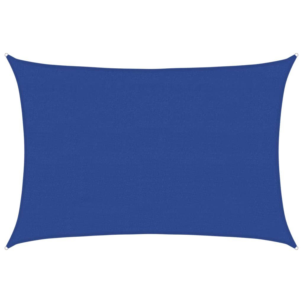 Voile d'ombrage 160 g/m² rectangulaire bleu 4x6 m PEHD