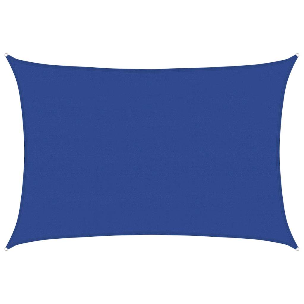 Voile d'ombrage 160 g/m² rectangulaire bleu 5x6 m PEHD