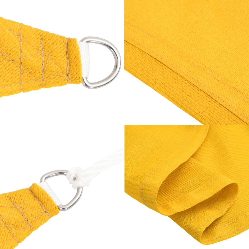 Voile d'ombrage 160 g/m² carré jaune 4,5x4,5 m PEHD