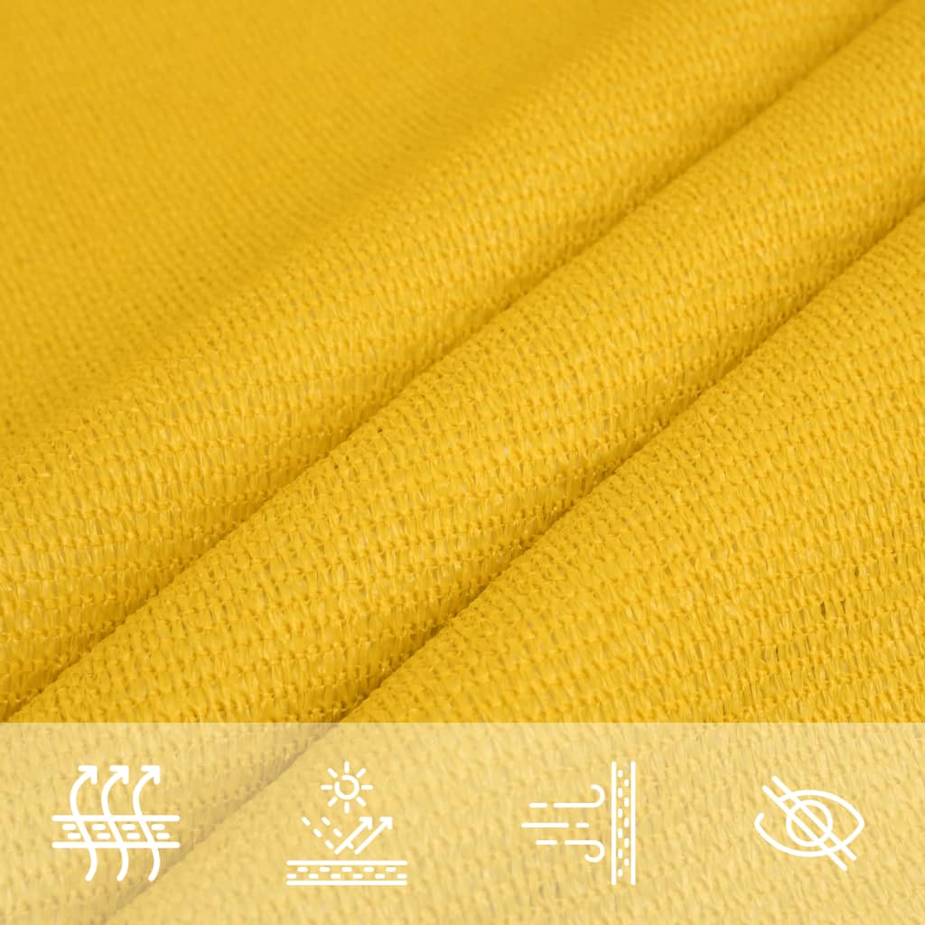 Voile d'ombrage 160 g/m² carré jaune 5x5 m PEHD