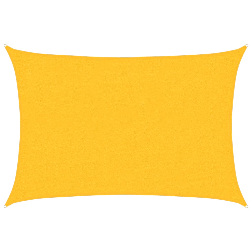 Voile d'ombrage 160 g/m² rectangulaire jaune 2x2,5 m PEHD